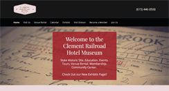 Desktop Screenshot of clementrailroadmuseum.org