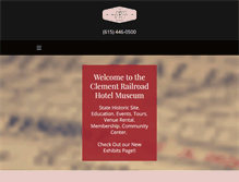 Tablet Screenshot of clementrailroadmuseum.org